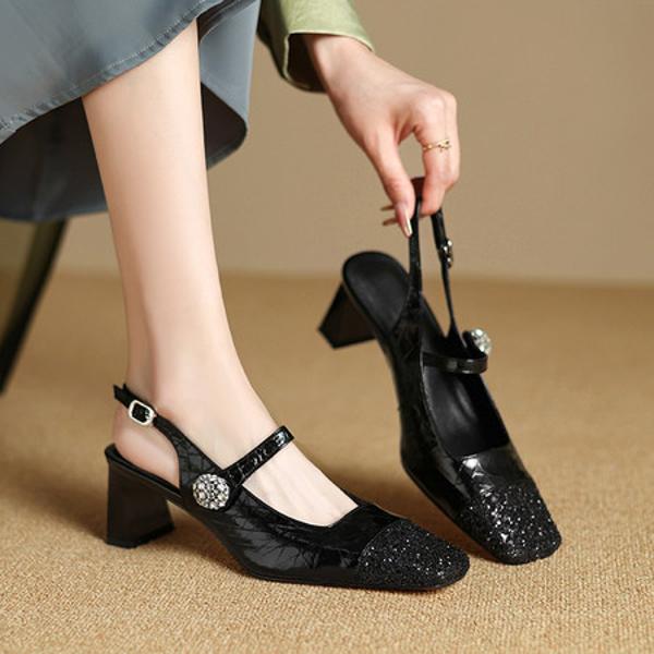 Crafted Luxury: Handcrafted Genuine Leather Women's Shoes(Etx0863TX500-6)