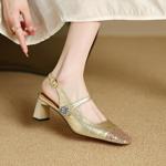 Crafted Luxury: Handcrafted Genuine Leather Women's Shoes(Etx0863TX500-6)