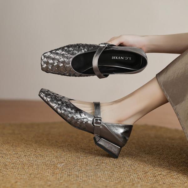 Exquisite Handcrafted Leather Women's Shoes for Elegant Living(Etx0863TX651)