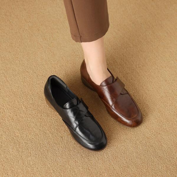 Handcrafted Leather Women's Shoes: Elegant Luxury(Exinyimeik854)