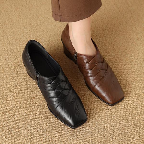 Handcrafted Luxury Leather Women’s Shoes for Elegant Style(Exinyimeik861)