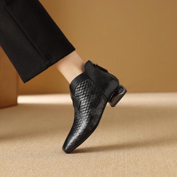 Elegant Handcrafted Genuine Leather Women's Shoes - Luxurious Quality Craftsmanship(Exinyimeik872)