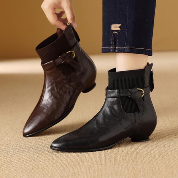 Luxury Handcrafted Genuine Leather Women's Shoes: Elegance Redefined(Exinyimeik878)