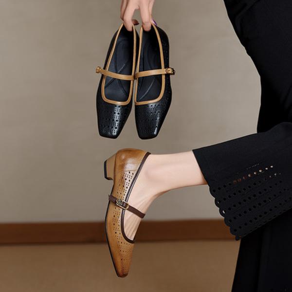 Handcrafted Genuine Leather Women's Shoes: Exquisite Craftsmanship for Elegant Luxury(Exinyimeik903)