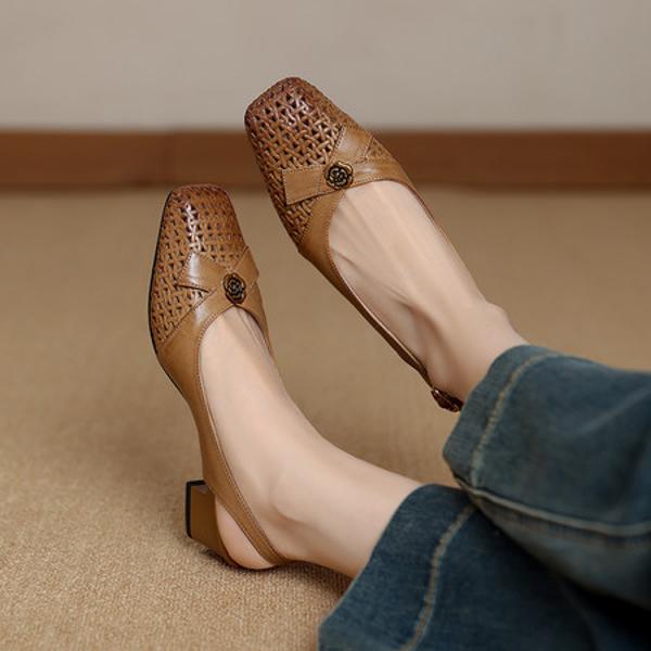 Handcrafted Genuine Leather Women's Shoes: Luxurious, Elegant Quality.(Exinyimeik902)