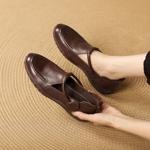 Elegant Handcrafted Genuine Leather Women's Shoes of Luxe Craftsmanship(Exinyimeik919)