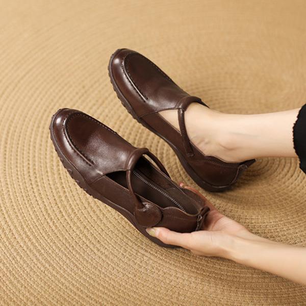 Elegant Handcrafted Genuine Leather Women's Shoes of Luxe Craftsmanship(Exinyimeik919)