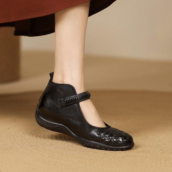 Exquisite Handcrafted Genuine Leather Women's Shoes for Elegant Sophistication(Exinyimeik923)