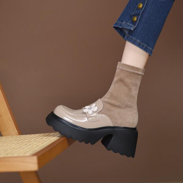 Handcrafted Luxury Genuine Leather Women's Shoes: A Blend of Elegance & Quality(EyunshangxZA2640)