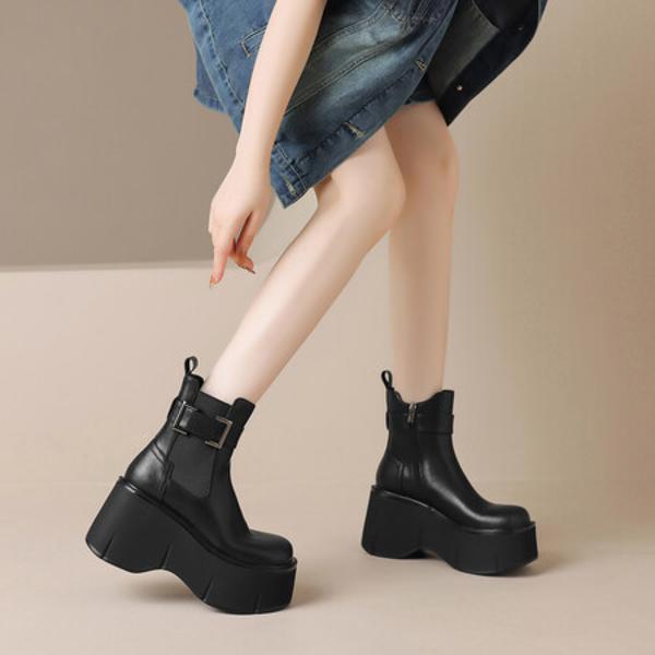 Handcrafted Leather Women's Shoes: Luxury Crafted Elegance(EyunshangxMA3117)