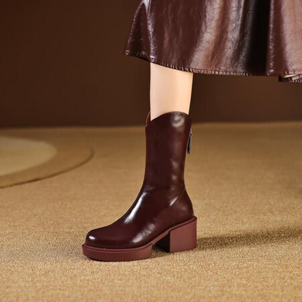 Handcrafted Genuine Leather Women's Shoes - Elegant Luxury with Exquisite Craftsmanship(EyunshangxYS2040)