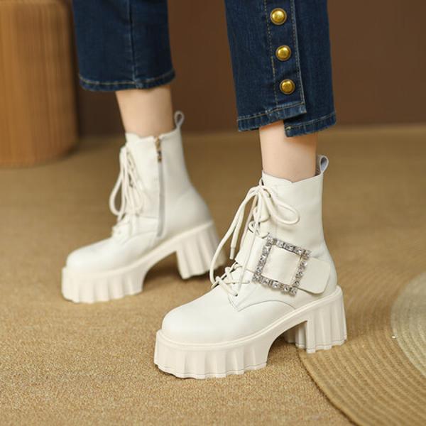 Exquisite Handmade Leather Women's Shoes: Luxury and Elegance(EyunshangxYS16020)