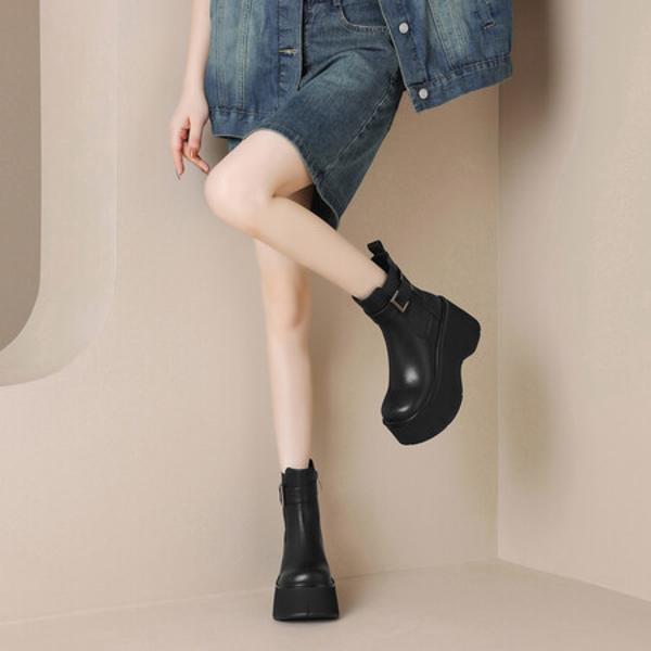 Elegant Handmade Leather Women's Shoes: Luxurious Craftsmanship(EyunshangxYSM3117)