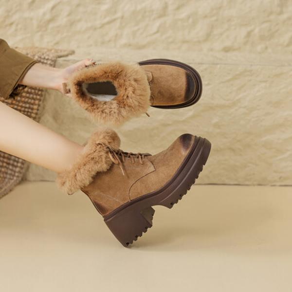 Handcrafted Luxury Sheepskin Women's Shoes: Elegance in Every Stitch(EyunshangxAC2327)