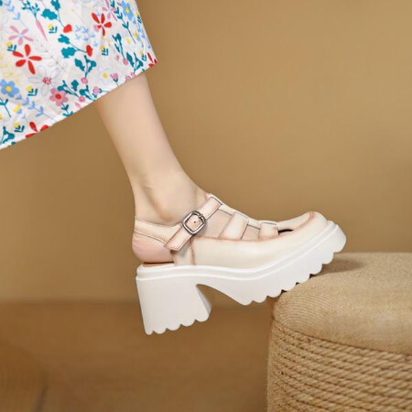 Elegantly Crafted Genuine Leather Handcrafted Women's Shoes(EyunshangxZ2611)