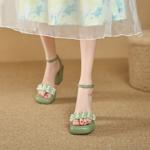 Luxury Genuine Leather Handmade Women's Shoes for Elegance(Eyunshangx2720)