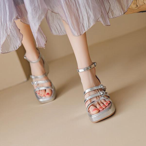 Crafted Elegance: Luxurious Leather Handmade Women's Shoes(EyunshangxM1033-1)