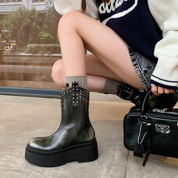 Exquisite Handcrafted Leather Women's Shoes: Elegance in Every Detail(EyunshangxM3120-2)