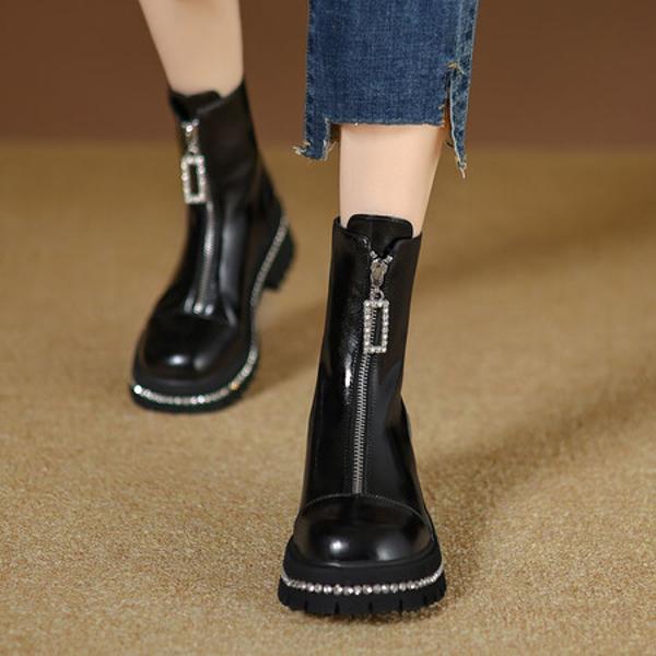 Exquisite Handmade Leather Women's Shoes: Where Elegance Meets Luxury Craftsmanship(EyunshangxC2975-1)