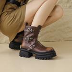 Handcrafted Leather Women's Shoes: Elegant Luxury & Artisan Quality(EyunshangxC2319)