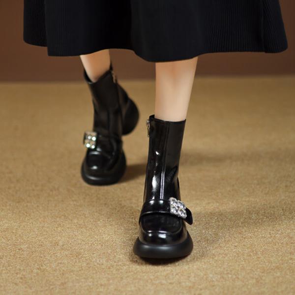 Handcrafted Leather Women's Shoes: Luxe Artisan Craftsmanship & Elegance(EyunshangxC2969-2)