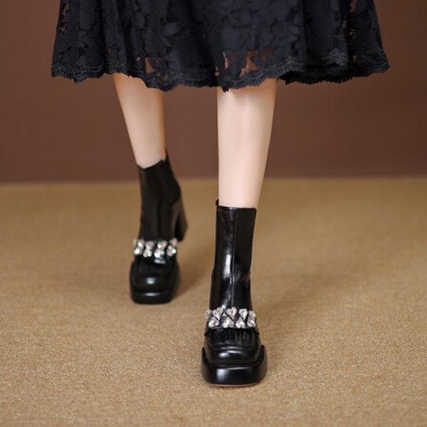 Exquisite Handmade Leather Women's Shoes: Luxury Craftsmanship & Elegance(EyunshangxC2986-2)