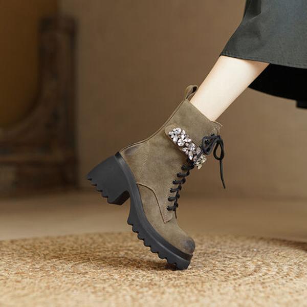 Exquisite Handcrafted Leather Women’s Shoes: Luxury & Elegance United(EyunshangxX3631)