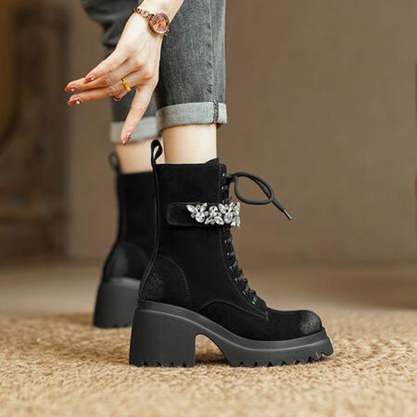 Exquisite Handcrafted Leather Women’s Shoes: Luxury & Elegance United(EyunshangxX3631)