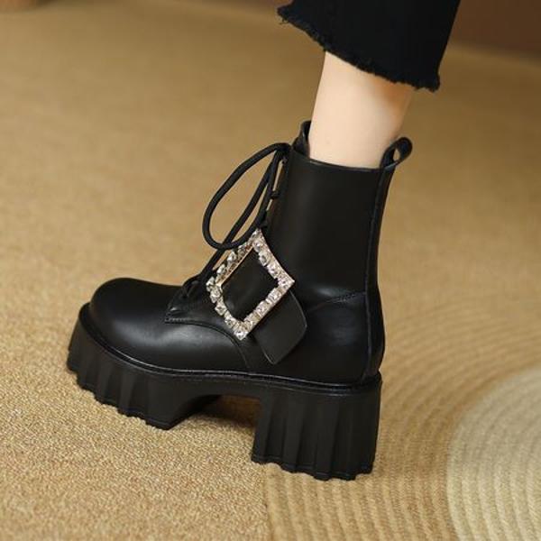 Elegant Handcrafted Genuine Leather Women's Shoes with Luxurious Quality Craftsmanship(EyunshangxZM1602-1)