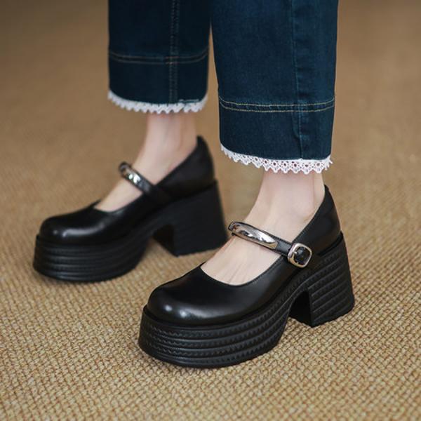 Elegant Handmade Leather Women's Shoes: Luxurious Craftsmanship(Eyunshangx1月-76)