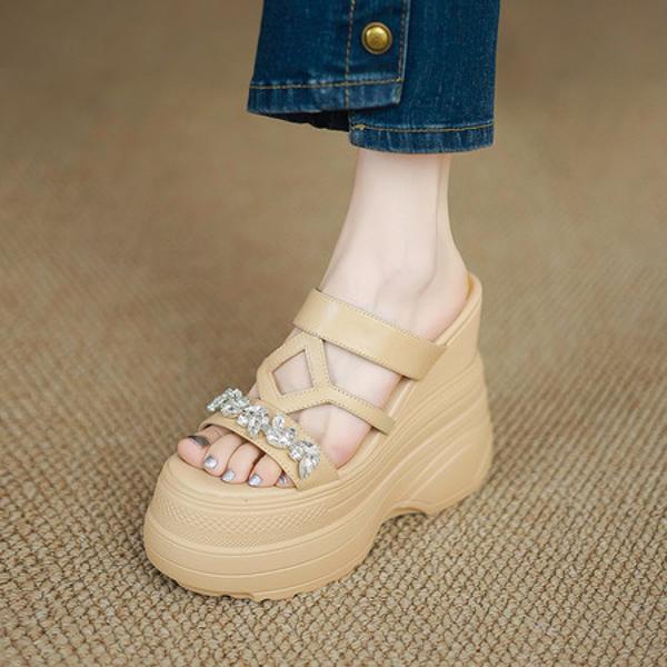 Elegant Handcrafted Genuine Leather Women's Shoes(Eyunshangx66304-1)